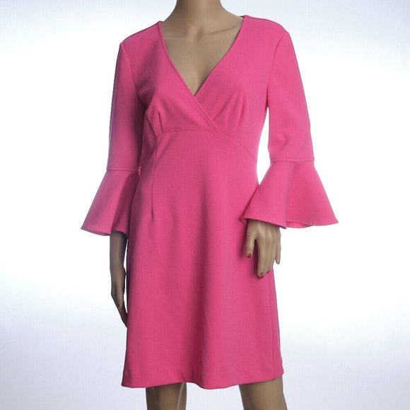 NWT Trina Turk NWT Freya bell sleeve sheath dress pink size 6 - Picture 2 of 3
